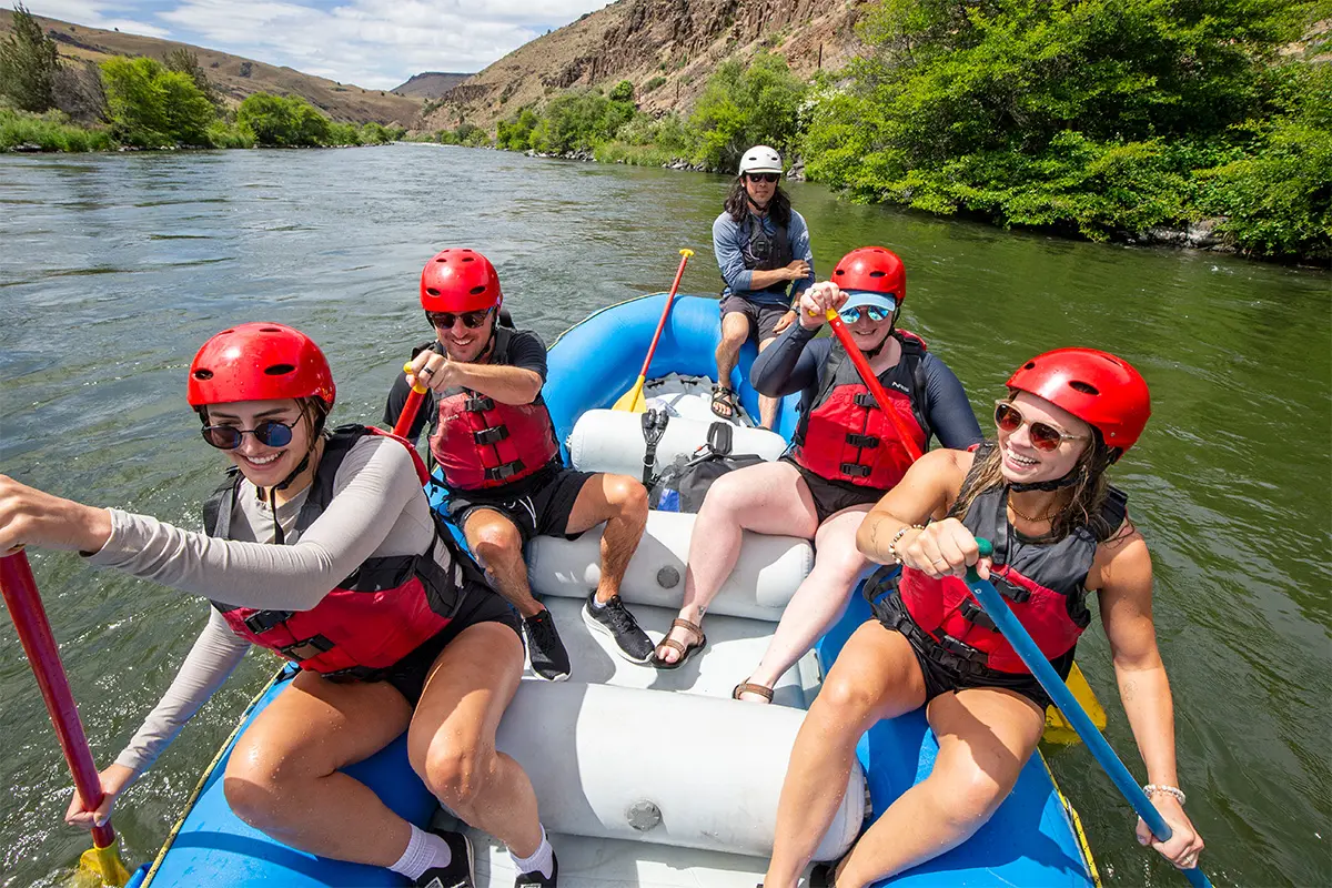 Group enjoying the Big Eddy