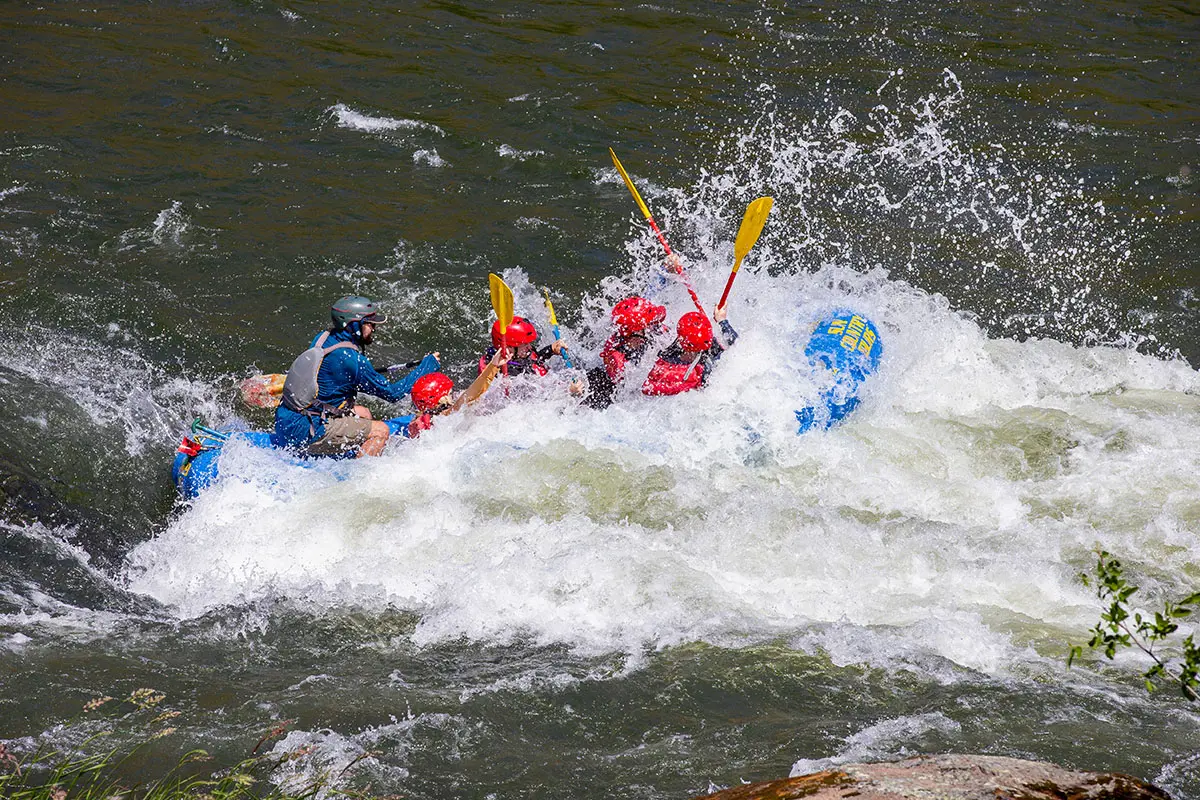 Group on the Lower Deschutes rafting tour.