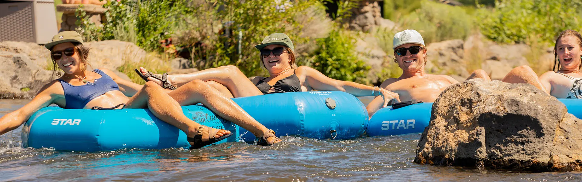 Tubing down the Deschutes River with Sun Country Tours